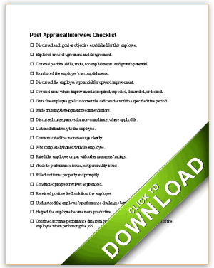 Checklist Appraisal